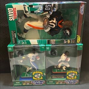 Starting Lineup Action Figures Set Terrell Davis and Barry Sanders (B8)